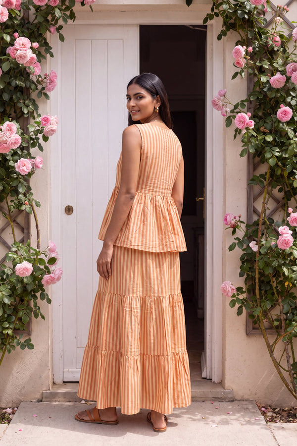 Vanilla Bloom Cotton Skirt Set