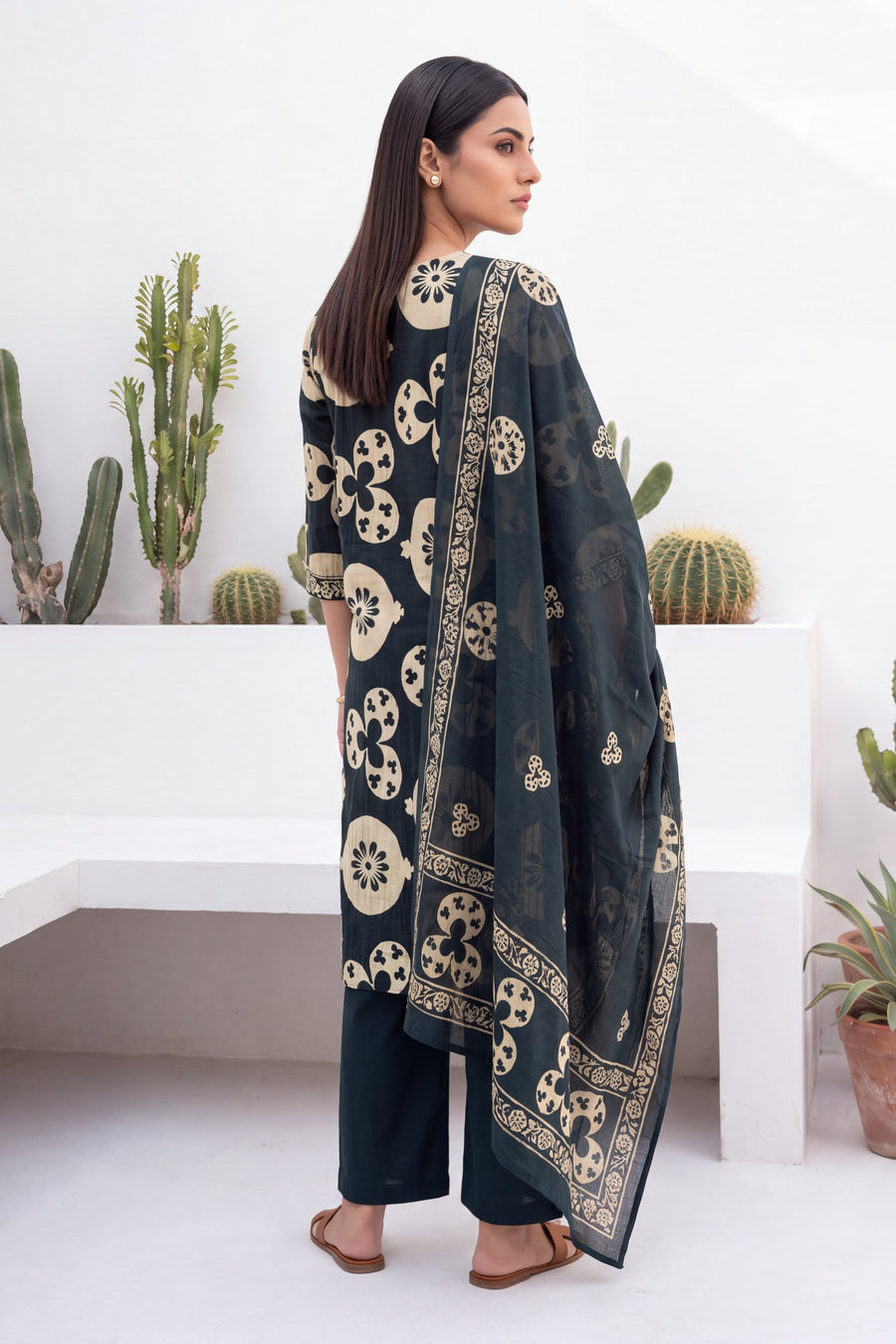 Cobalt Mist Cotton Dupatta Set — image 8
