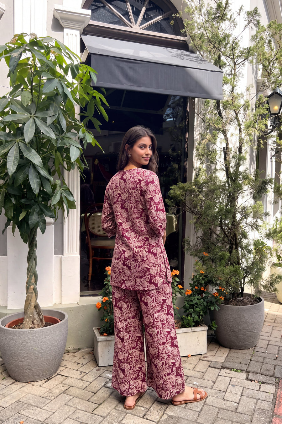 Plum Paisley Cotton Co-ord Set — image 10