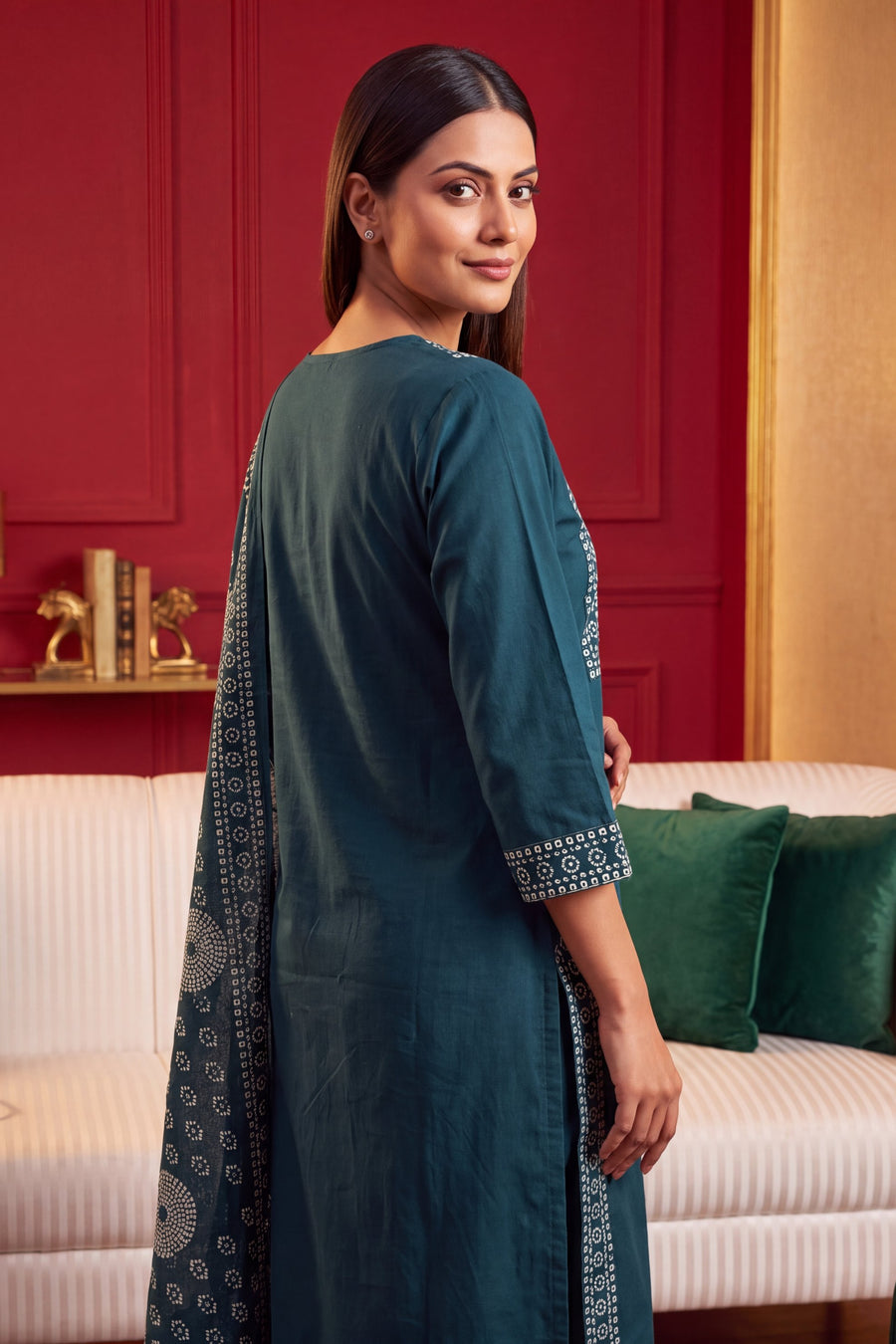 Denim Drift Cotton Dupatta Set — image 8