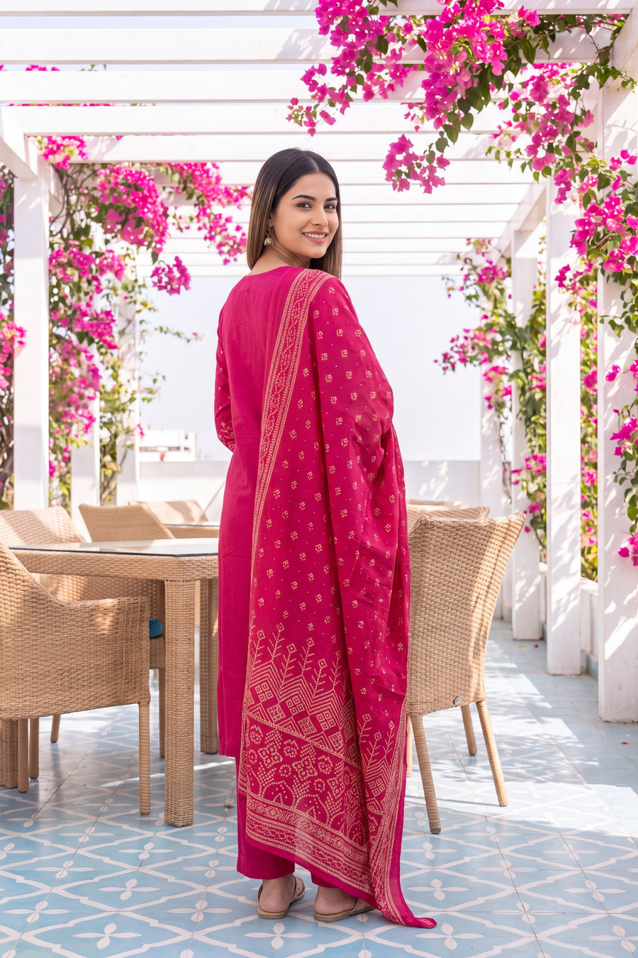Petal Haven Cotton Dupatta Set — image 6