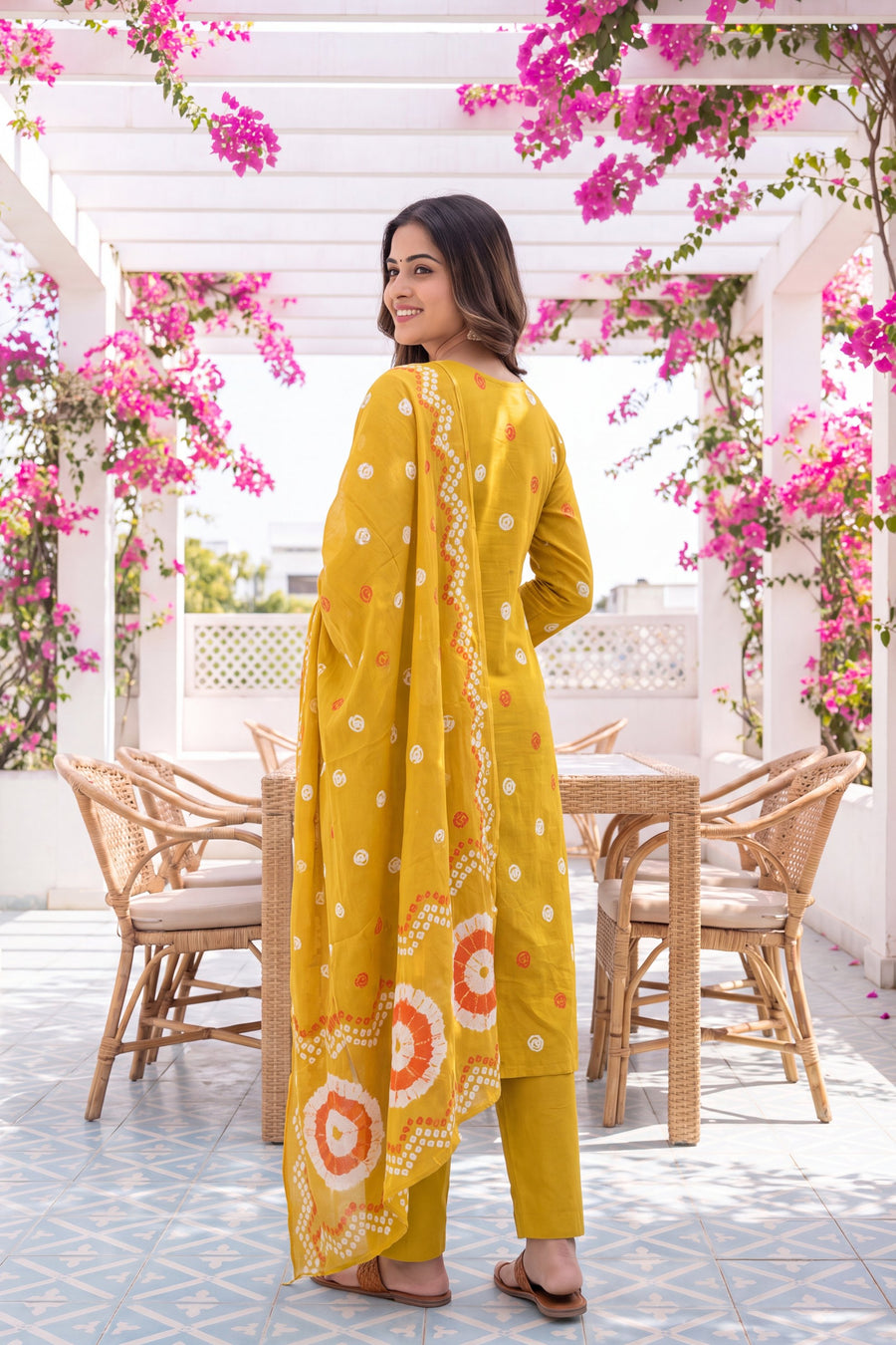 Honey Meadow Cotton Dupatta Set — image 7