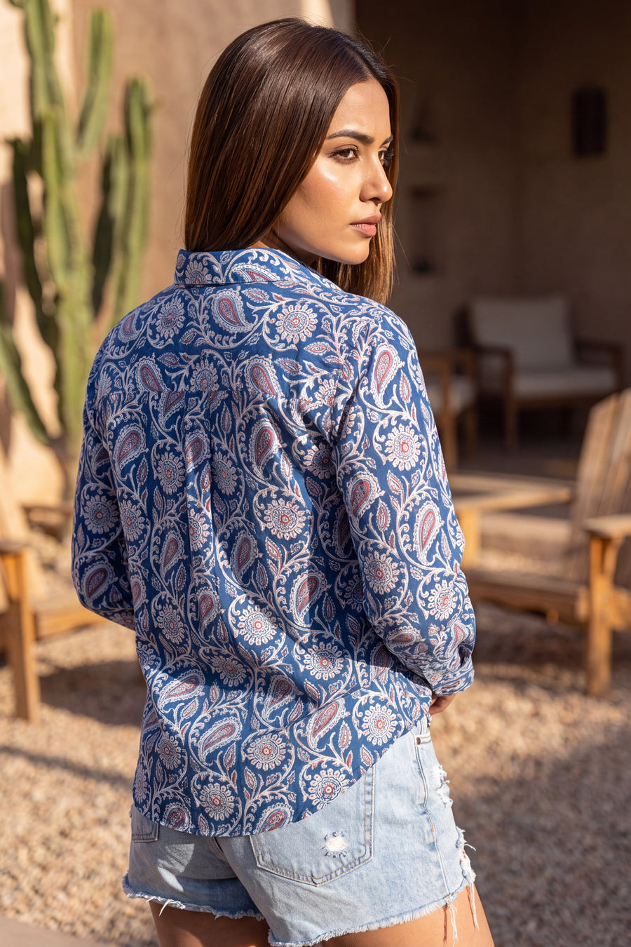 Azure Tide Cotton Shirt — image 19