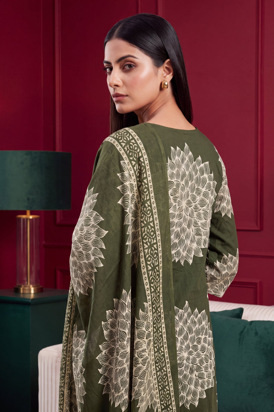 Basil Whisper Cotton Dupatta Set — image 8