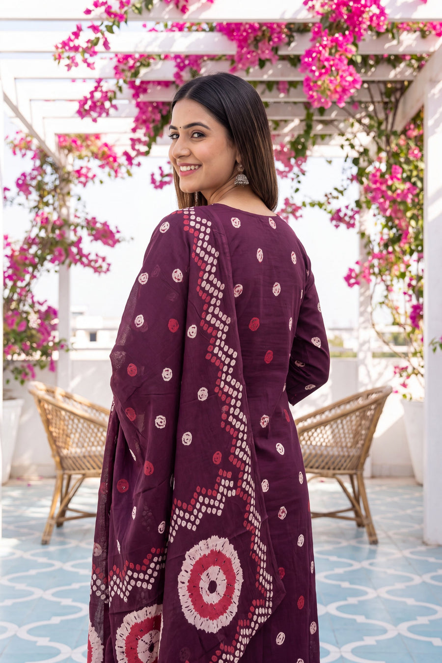 Violet Haven Cotton Dupatta Set — image 8