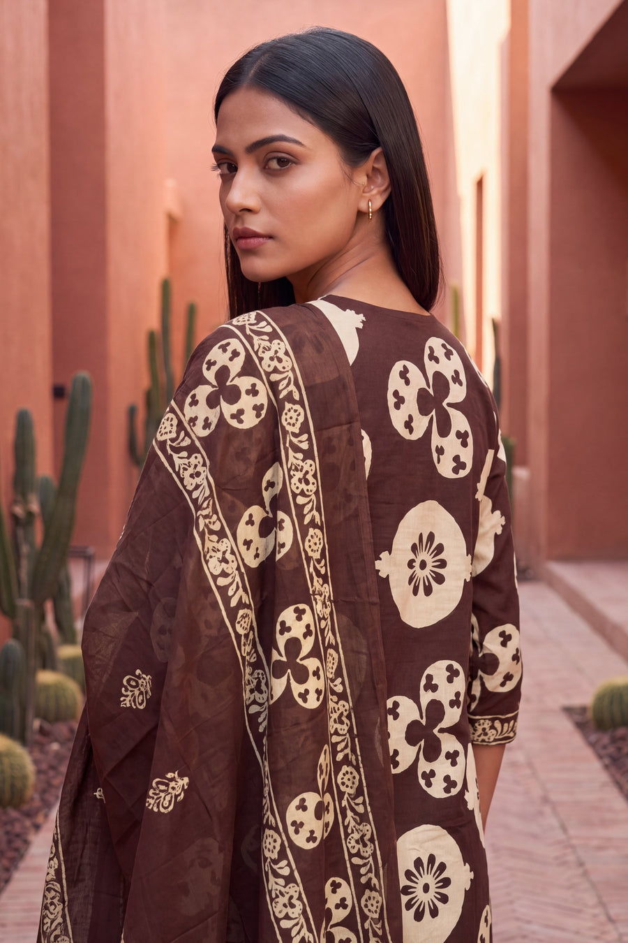 Cocoa Dune Cotton Dupatta Set — image 8