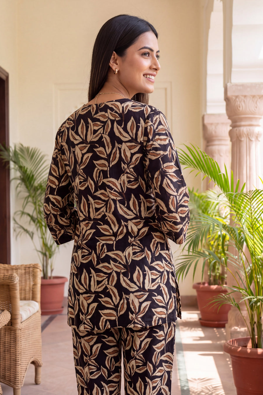 Ink Trellis Black Cotton Co-ord Set — image 8