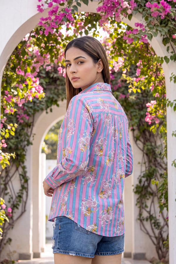 Lavender Dusk Cotton Shirt