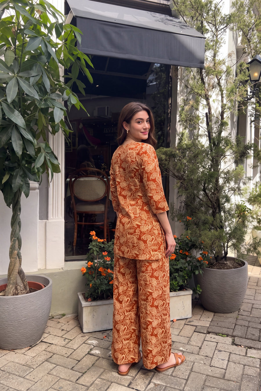 Terracotta Paisley Cotton Co-ord Set — image 3