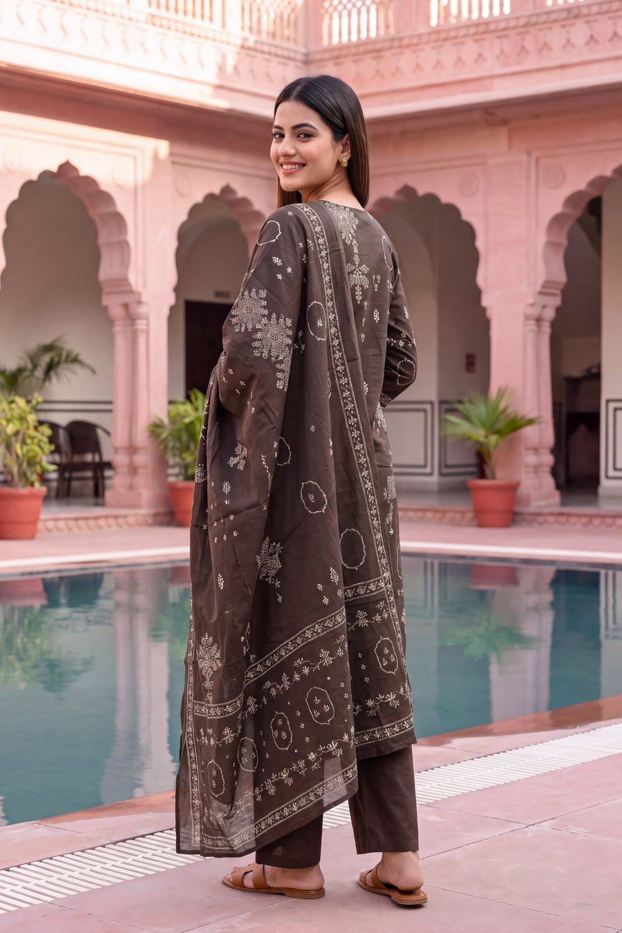 Slate Cove Cotton Dupatta Set — image 9