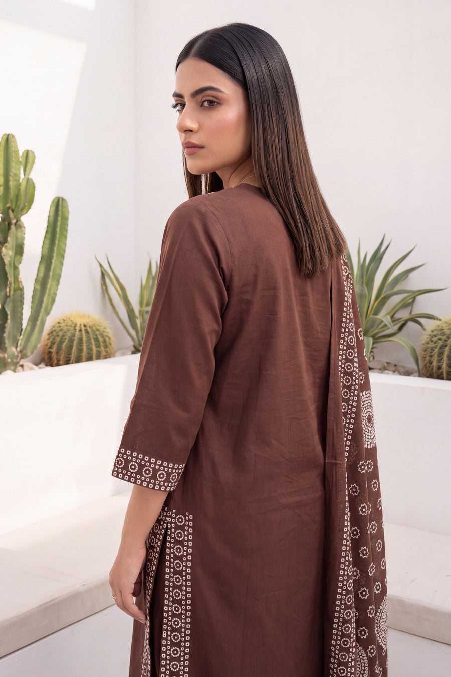 Toffee Ridge Cotton Dupatta Set — image 7