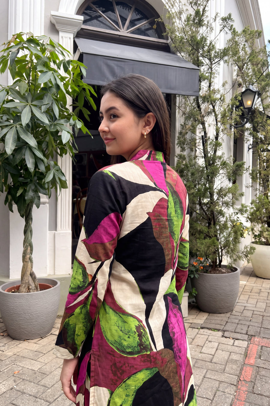 Magenta Foliage Cotton Farshi Salwar Set — image 15
