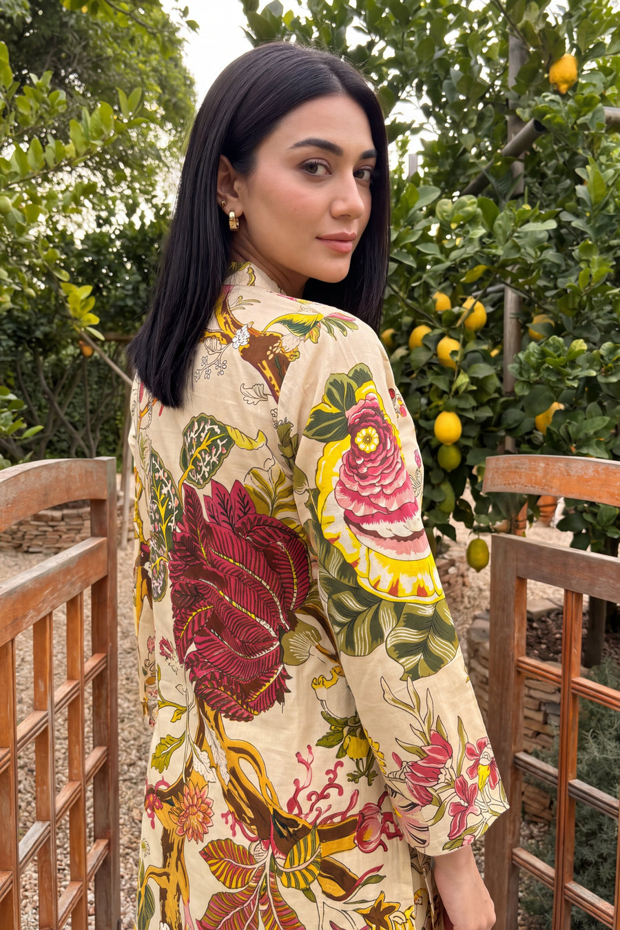 Ivory Bloom Cotton Farshi Salwar Set — image 10