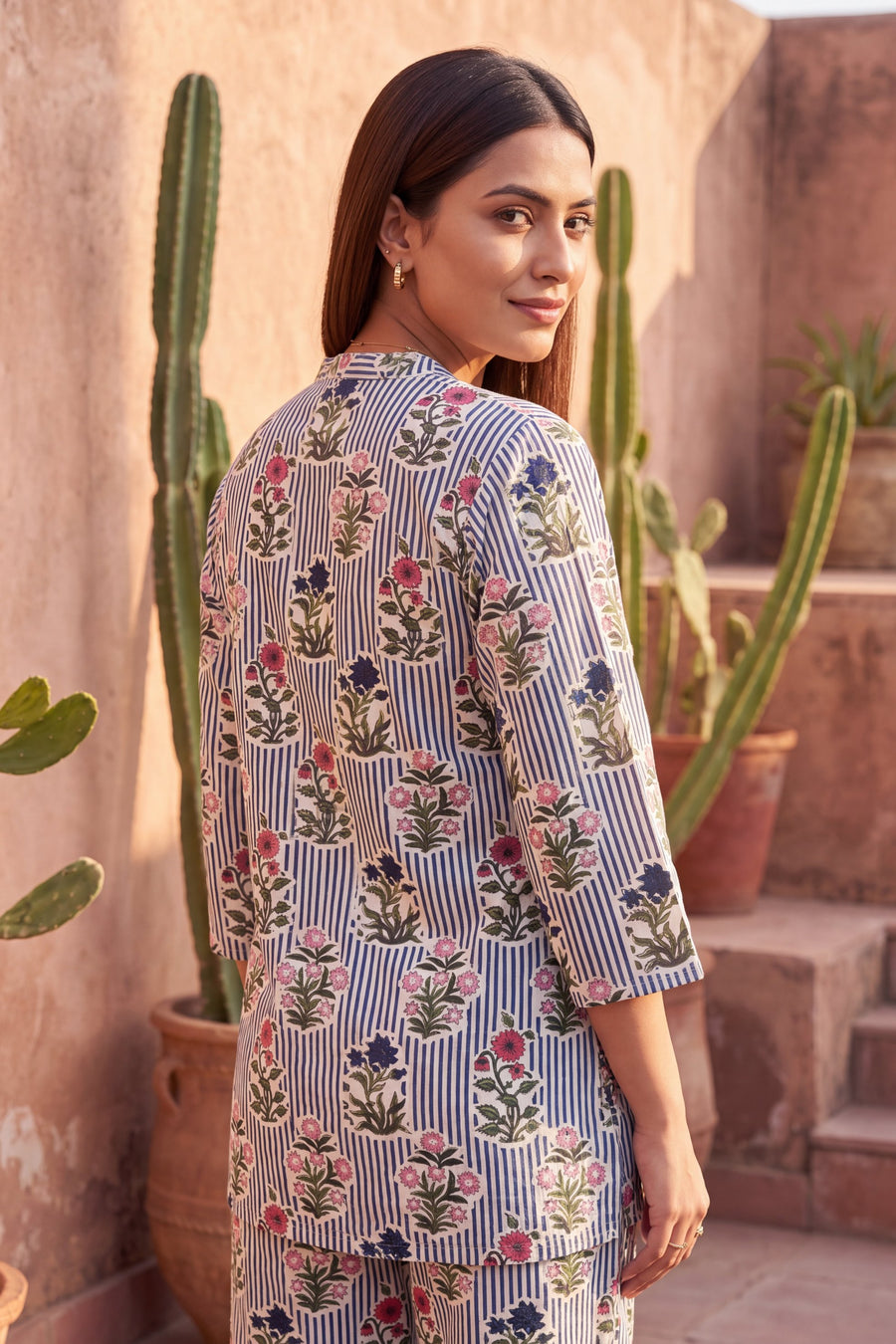 Misty Bluebell Angrakha Cotton Co-ord Set — image 11