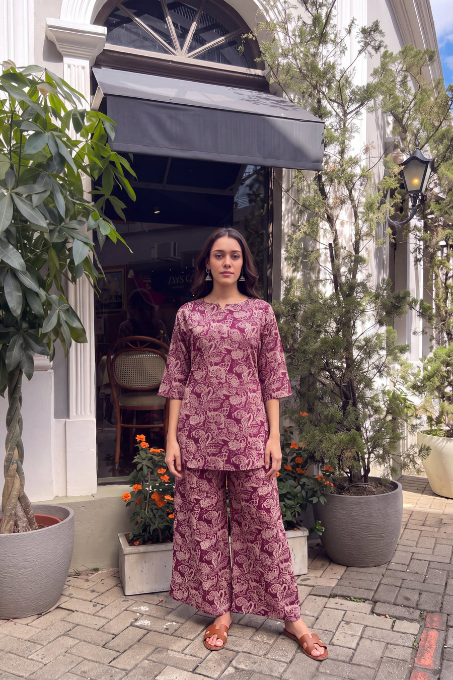 Plum Paisley Cotton Co-ord Set — image 15