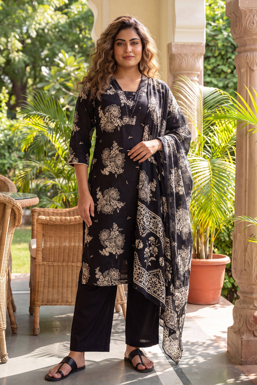 Pantheon Onyx Cotton Dupatta Set — image 12