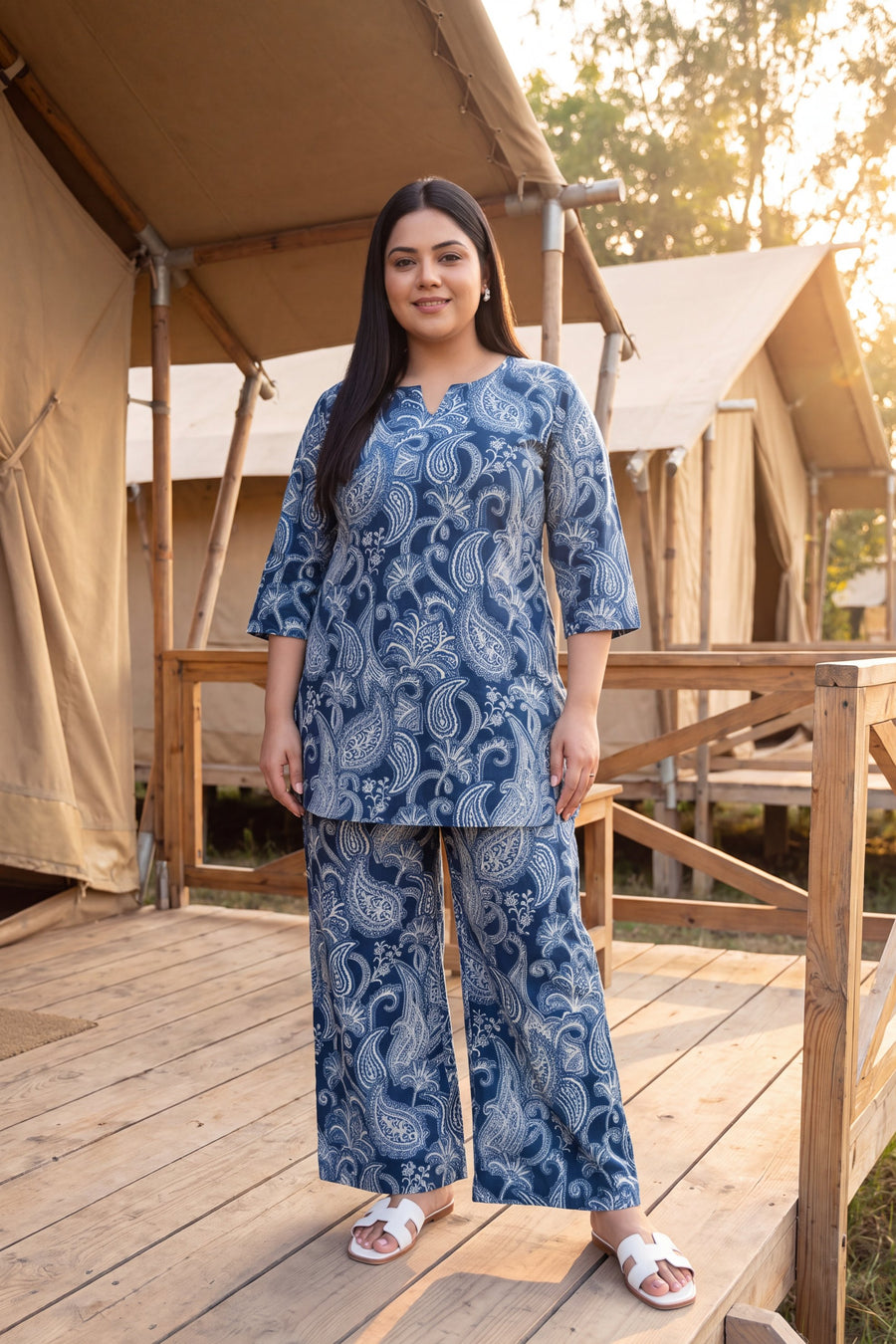 Indigo Vine Cotton Co-ord Set — image 7