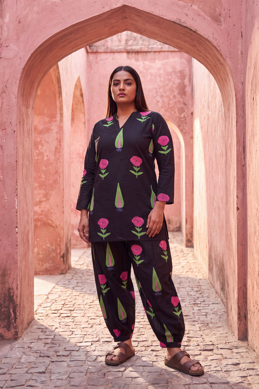 Ebony Muse Cotton Farshi Salwar Set — image 2