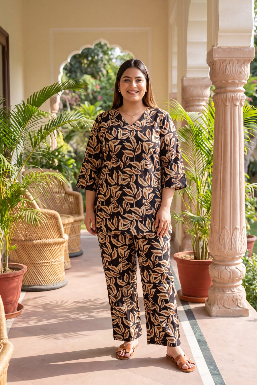 Ink Trellis Black Cotton Co-ord Set — image 9