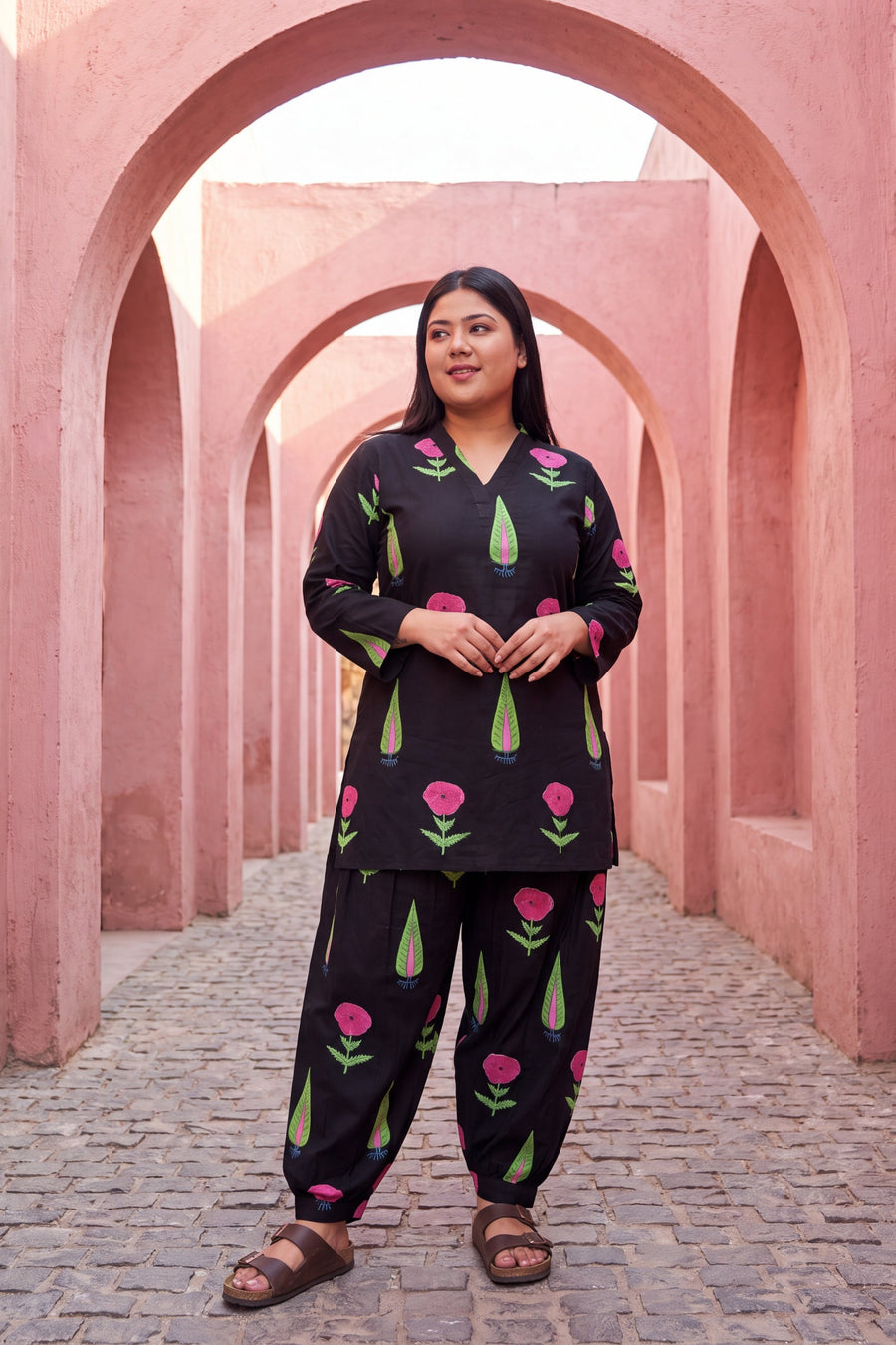 Ebony Muse Cotton Farshi Salwar Set — image 11