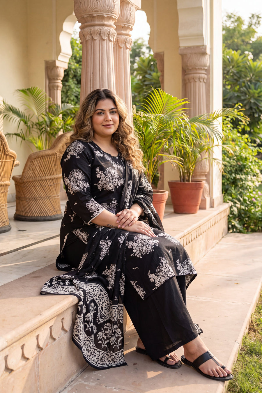 Pantheon Onyx Cotton Dupatta Set — image 13
