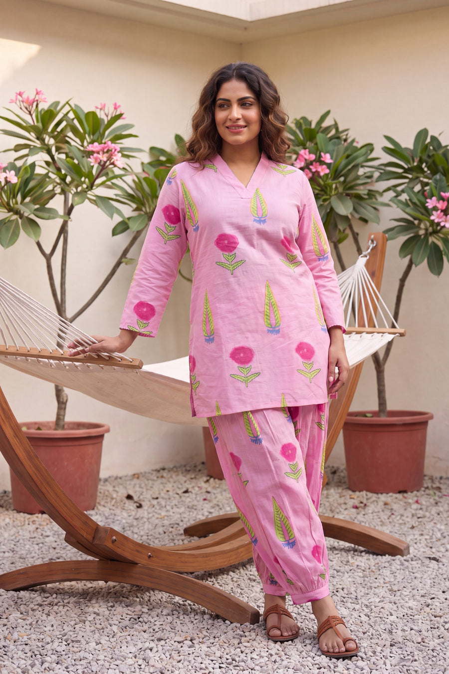 Blush Haze Cotton Farshi Salwar Set — image 11