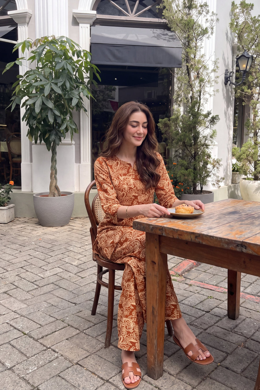 Terracotta Paisley Cotton Co-ord Set — image 12