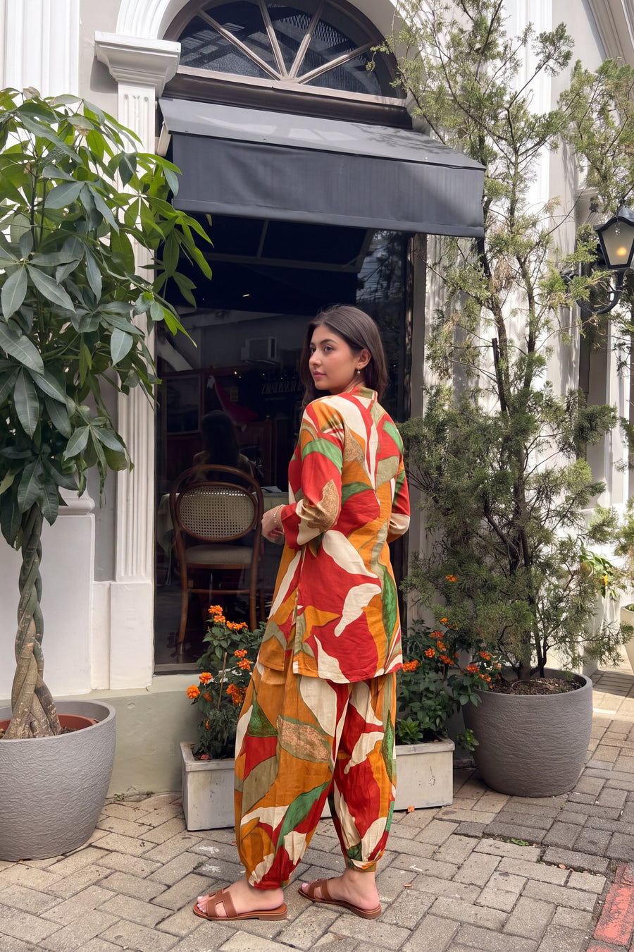 Ember Foliage Cotton Farshi Salwar Set — image 14