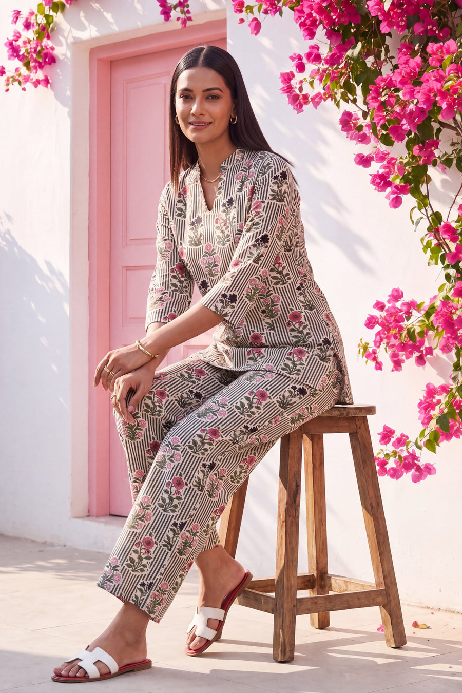 Willow Meadow Angrakha Cotton Co-ord Set — image 9