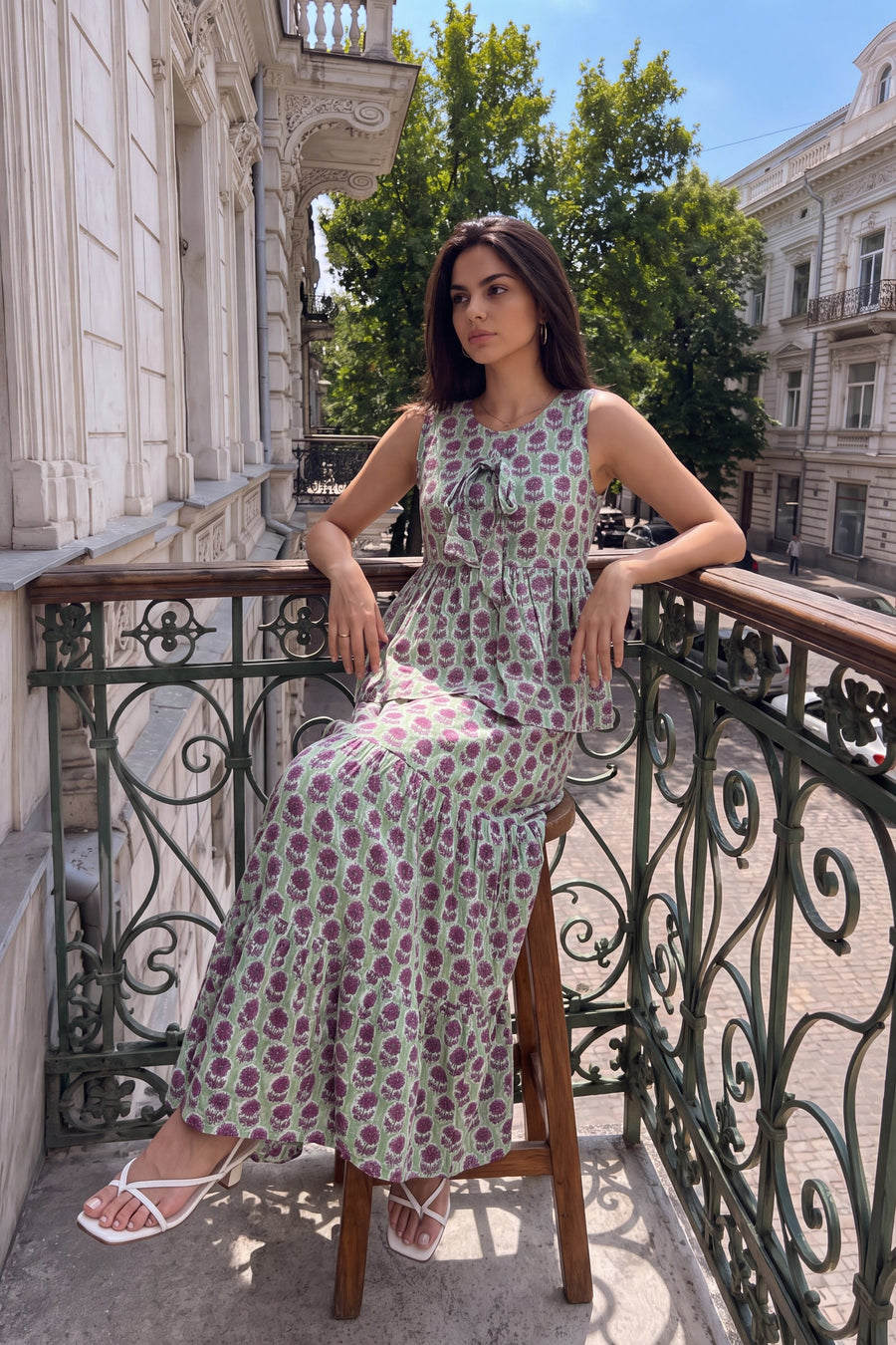 Moss Bloom Cotton Skirt Set — image 6