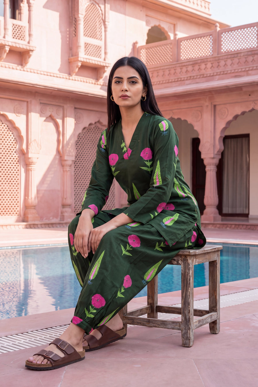 Jade Ripple Cotton Farshi Salwar Set — image 11