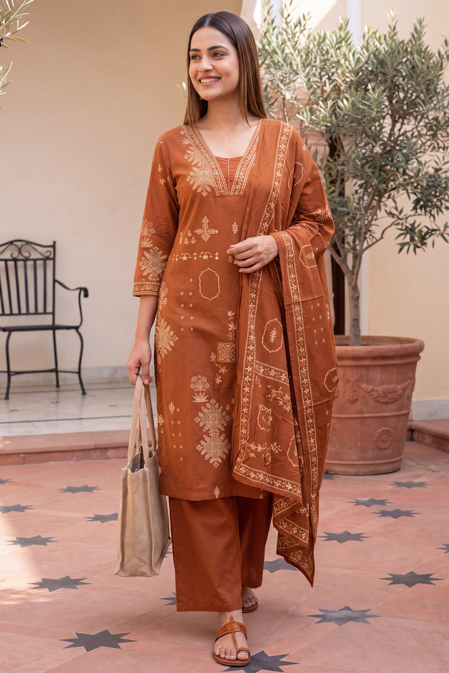 Amber Grove Cotton Dupatta Set — image 10