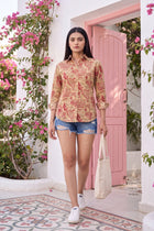Almond Cream Cotton Shirt