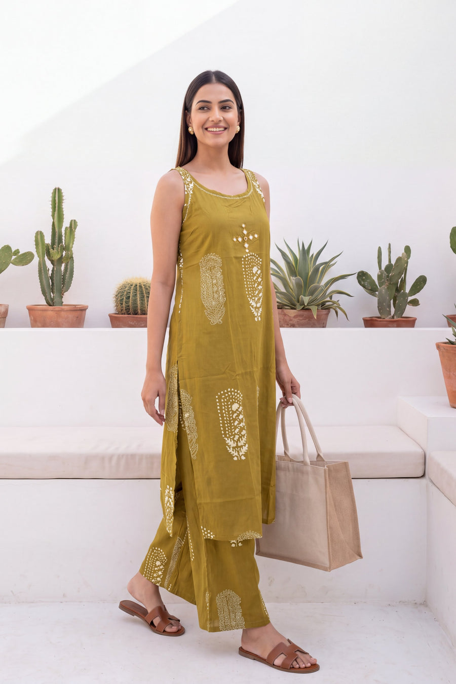 Turmeric Ease Sleeveless Cotton Co-ord Set — image 11