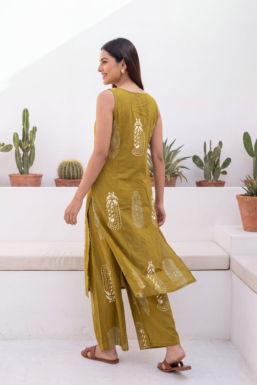 Turmeric Ease Sleeveless Cotton Co-ord Set — image 2