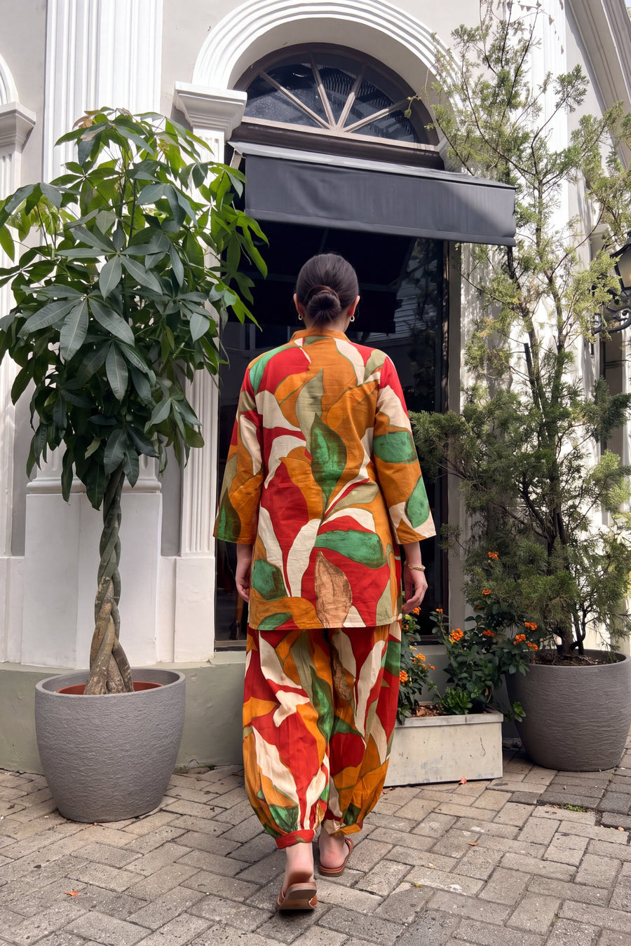 Ember Foliage Cotton Farshi Salwar Set — image 15