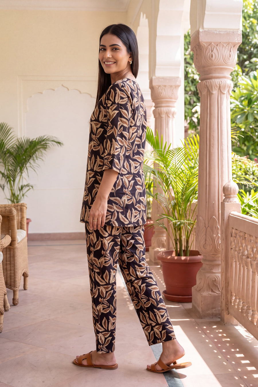 Ink Trellis Black Cotton Co-ord Set — image 10