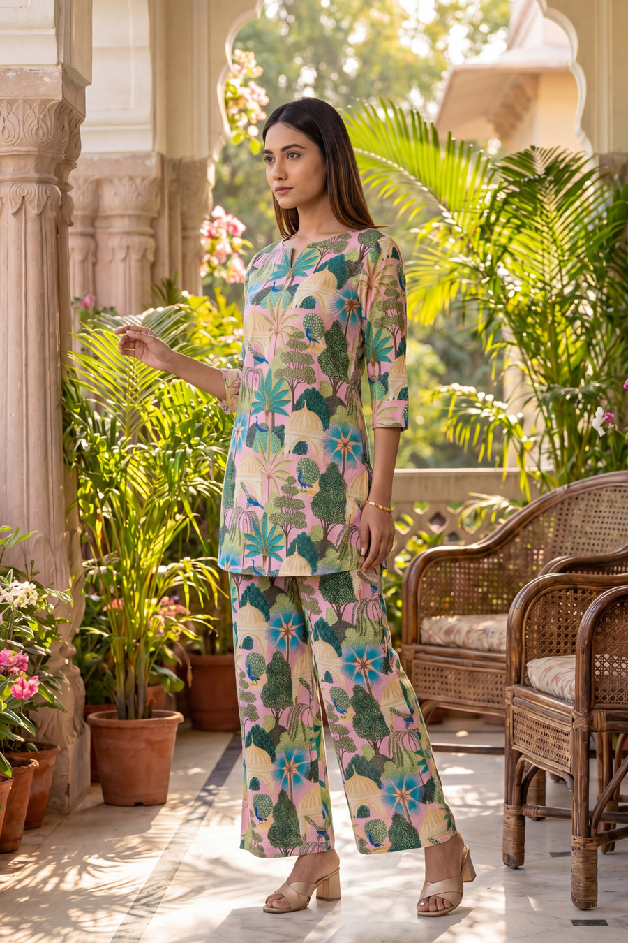Pink Cotton Botanical Co-ord Set — image 9