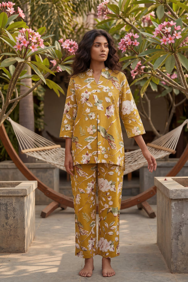Golden Meadow Mustard Cotton Co-ord Set