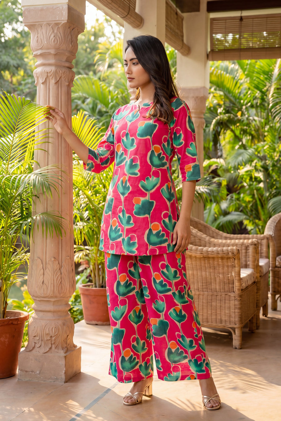 Rosy Garden Botanical Cotton Co-ord Set — image 6