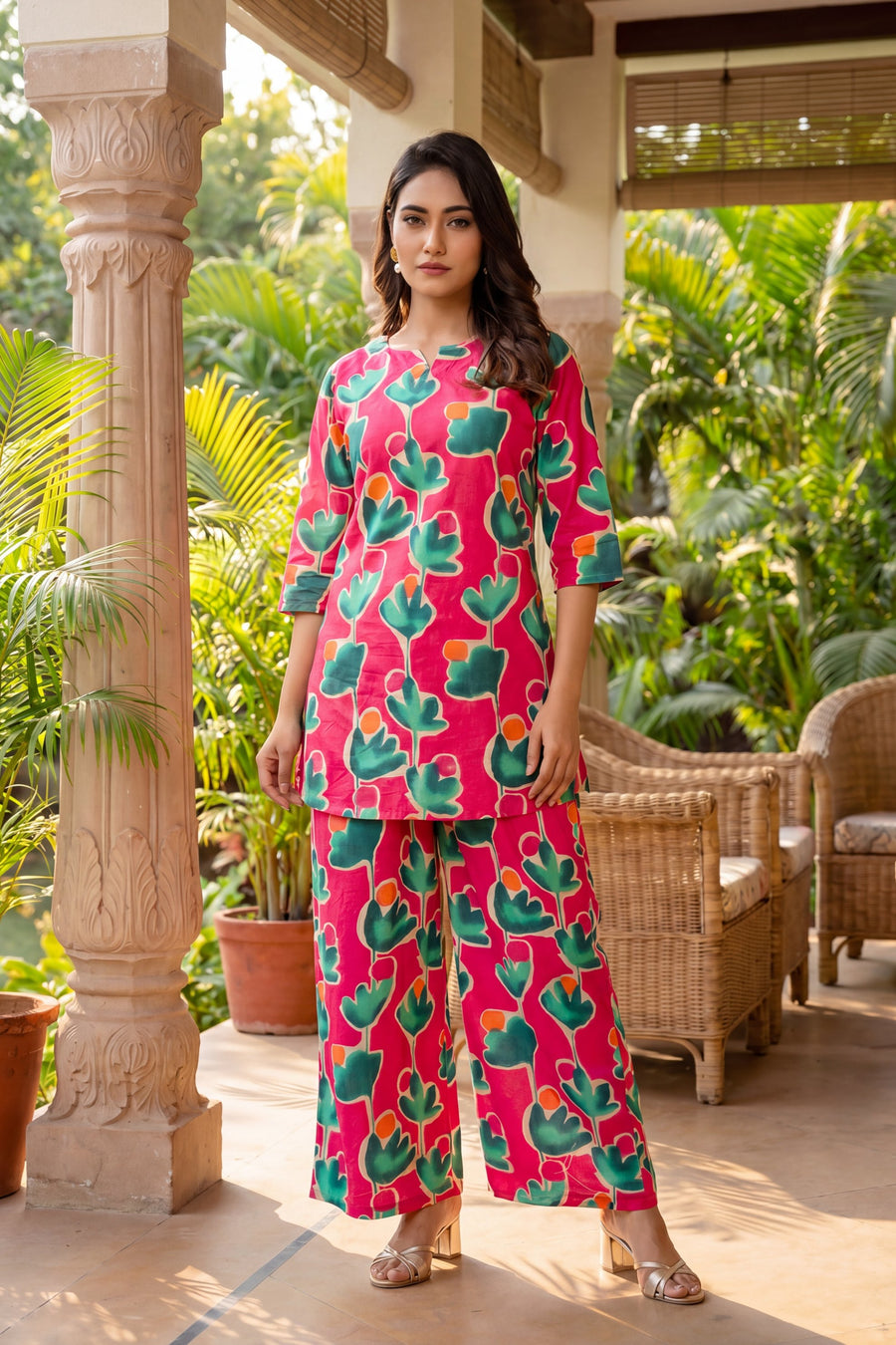 Rosy Garden Botanical Cotton Co-ord Set — image 7