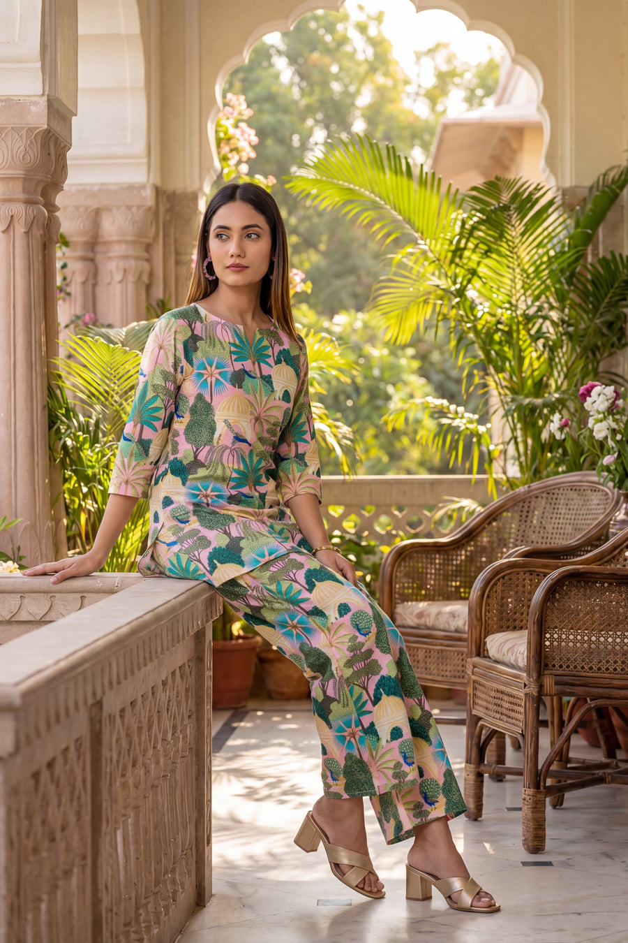 Pink Cotton Botanical Co-ord Set — image 7