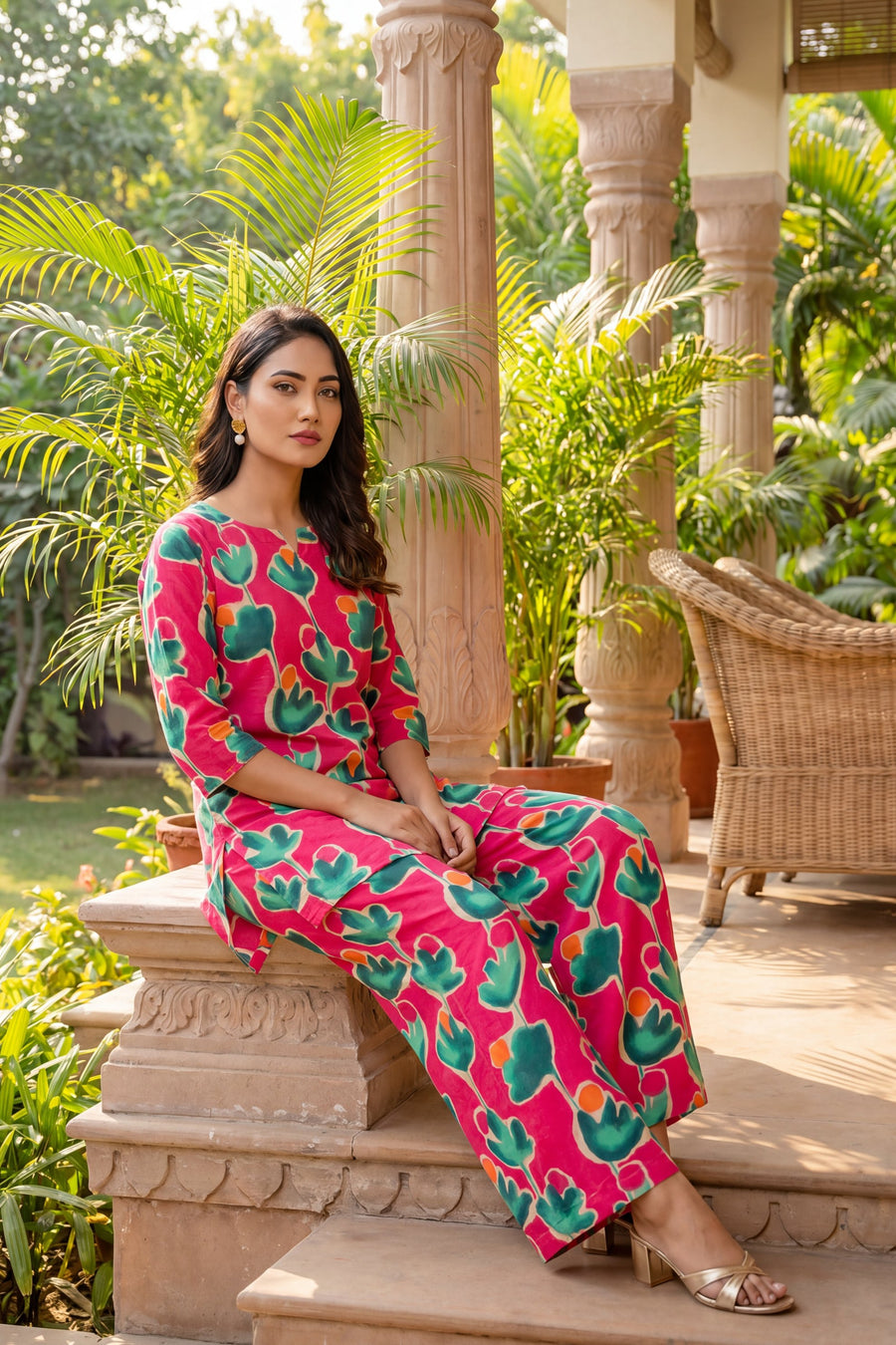 Rosy Garden Botanical Cotton Co-ord Set — image 4