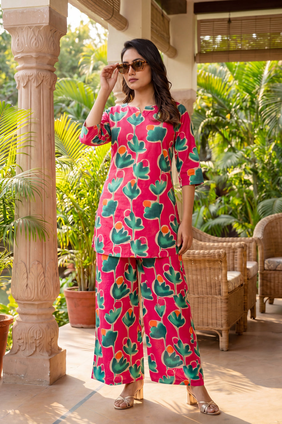 Rosy Garden Botanical Cotton Co-ord Set — image 8