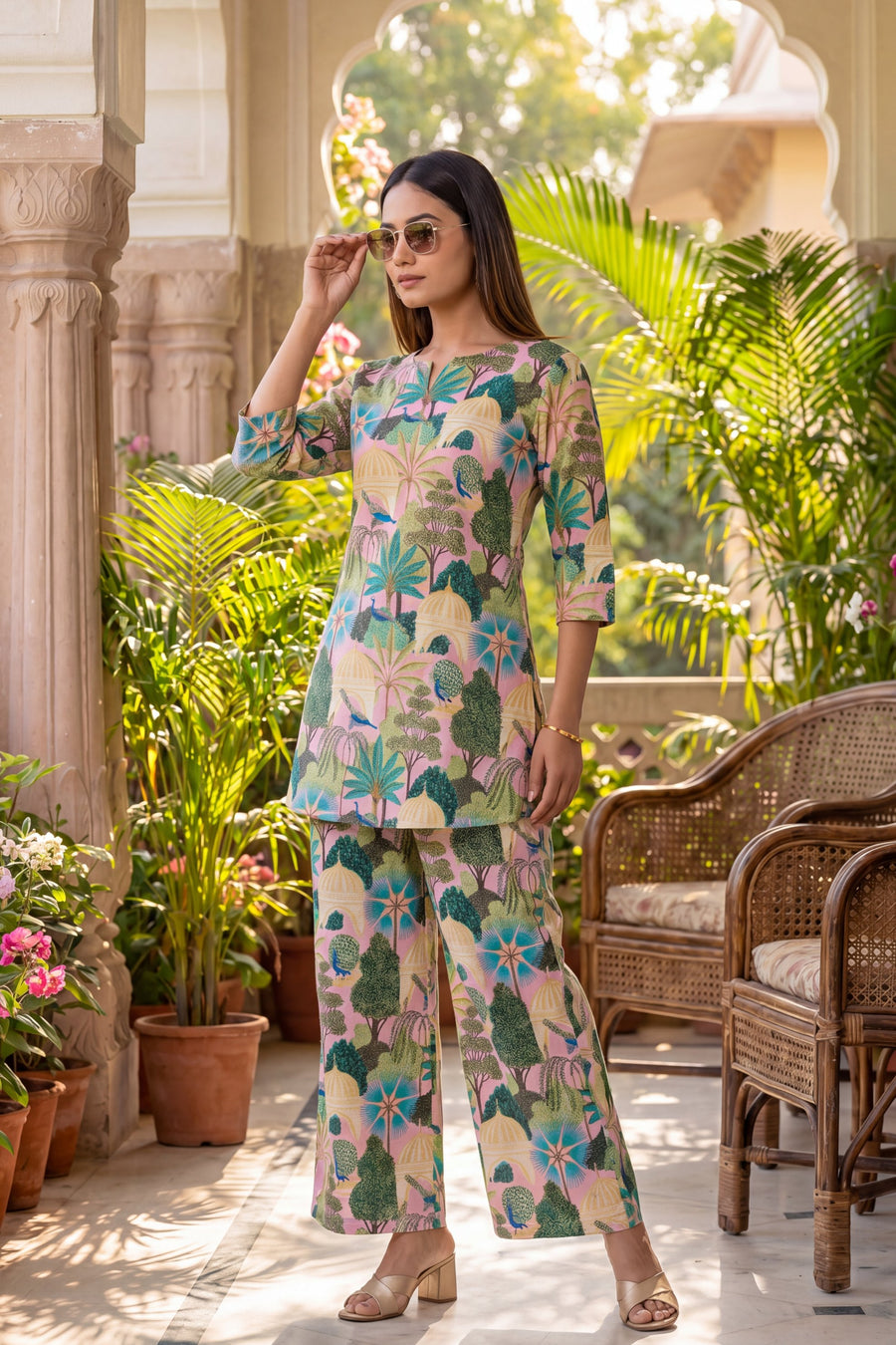 Pink Cotton Botanical Co-ord Set — image 8