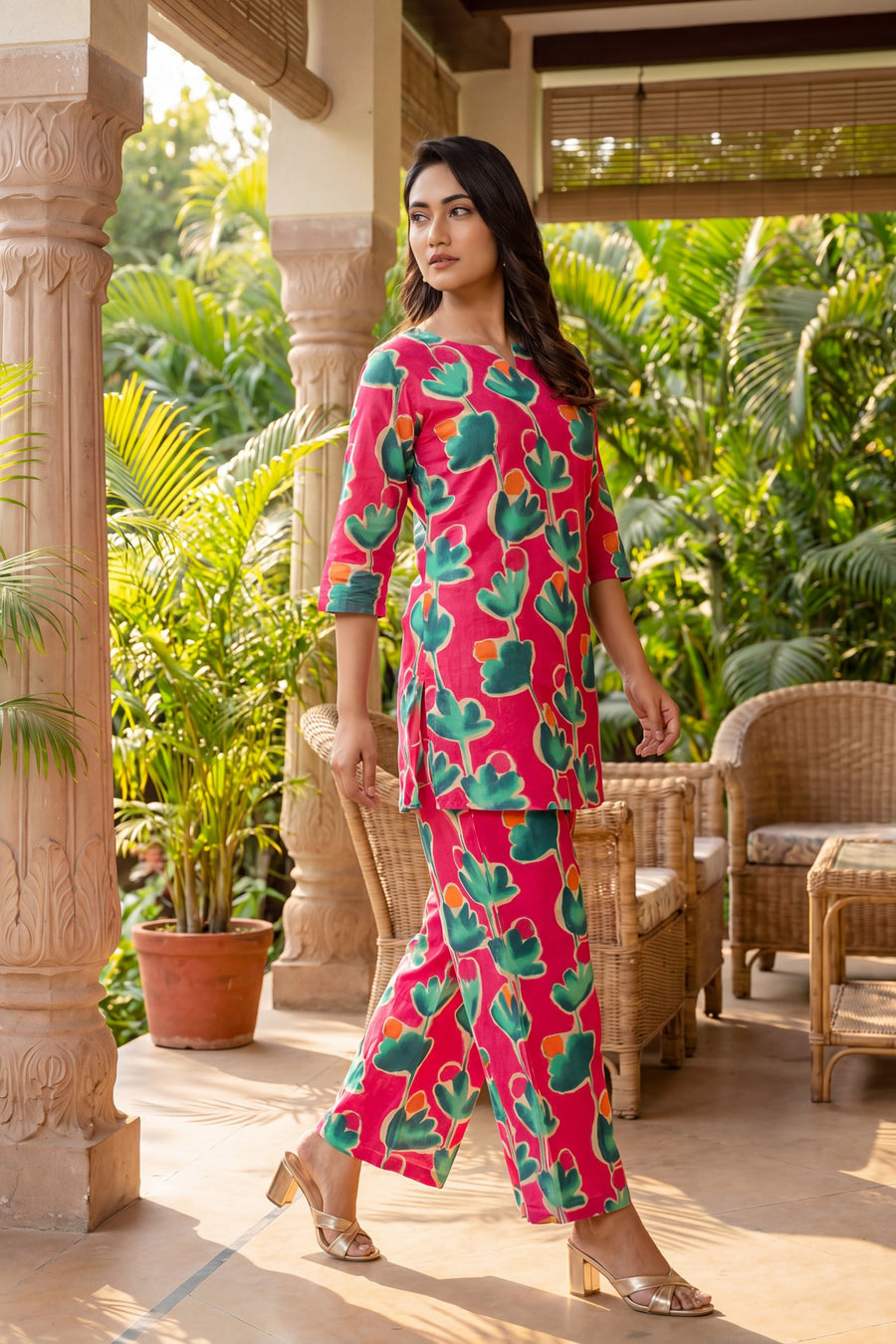 Rosy Garden Botanical Cotton Co-ord Set — image 9