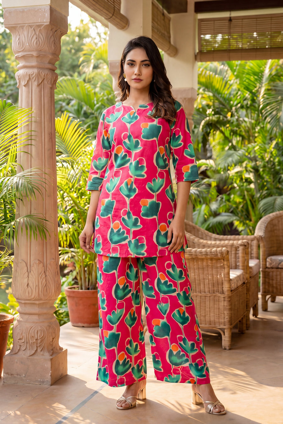 Rosy Garden Botanical Cotton Co-ord Set — image 11