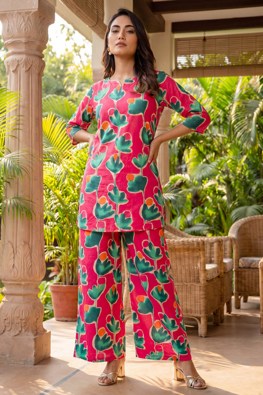 Rosy Garden Botanical Cotton Co-ord Set — image 12