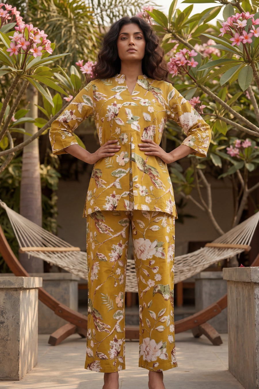 Golden Meadow Mustard Cotton Co-ord Set — image 7