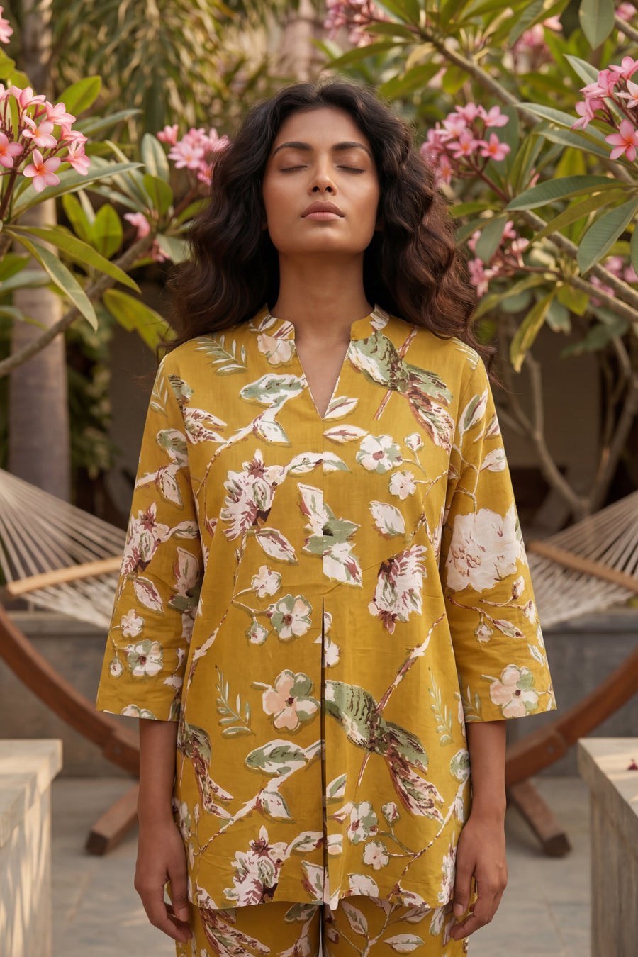 Golden Meadow Mustard Cotton Co-ord Set — image 6